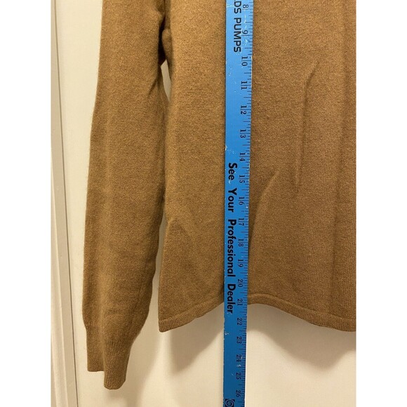 Vintage Casual Corner Women’s 100% Cashmere Turtle Neck Sweater Brown Medium - Picture 8 of 9